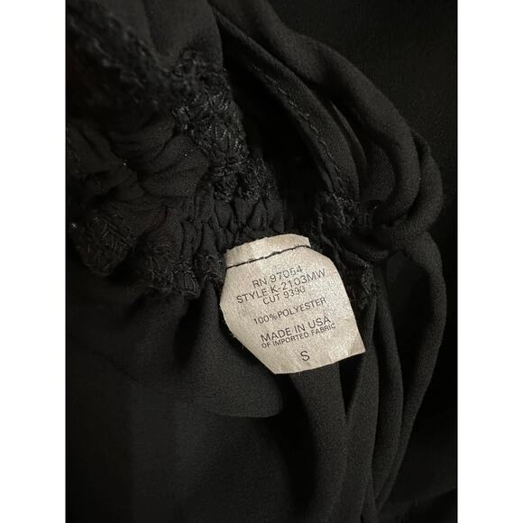 Krisa Women Black Cami Ruched Drawstring‎ Mini Bodycon Dress Size Small NWT - Picture 6 of 6